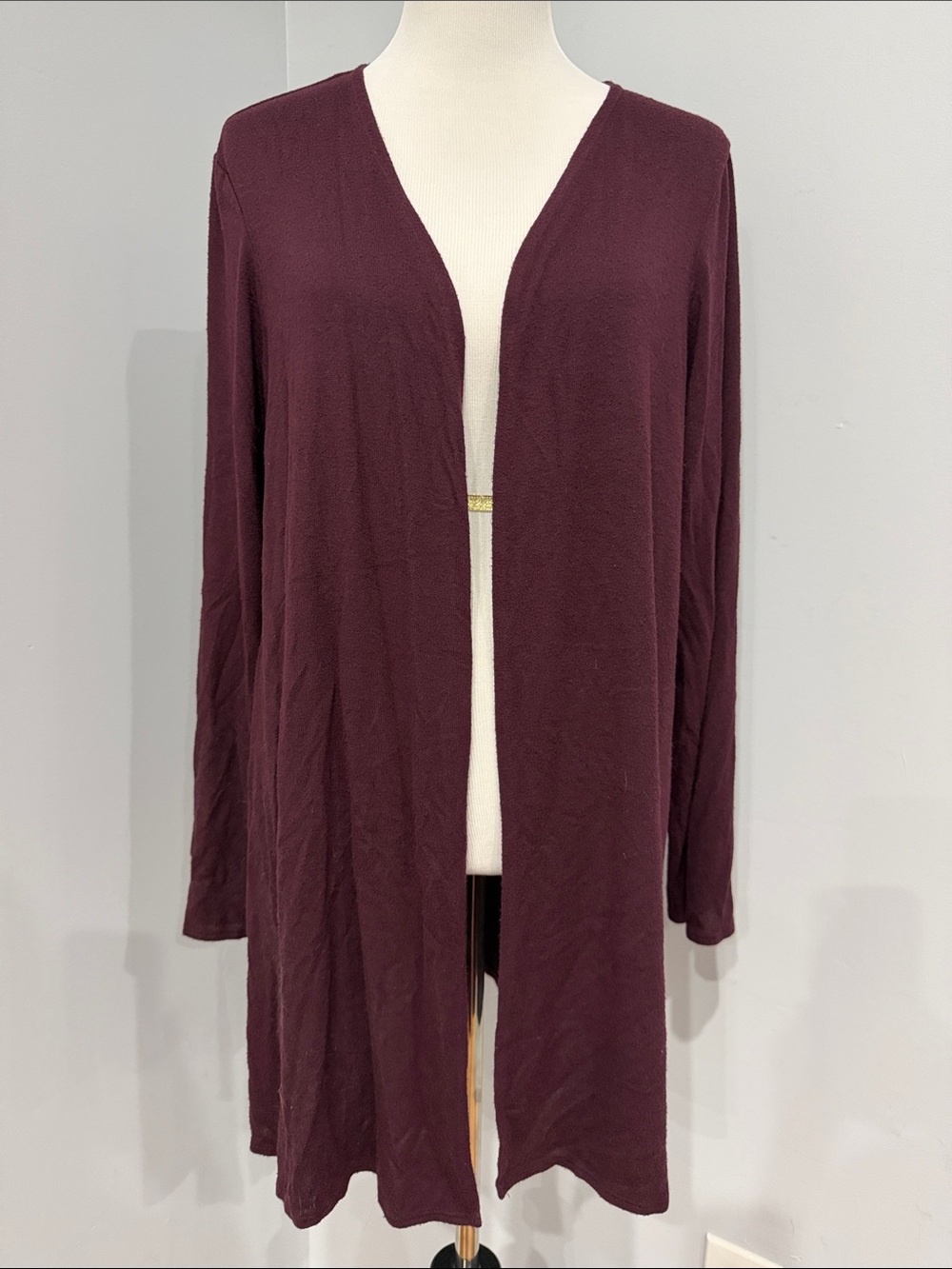 Apt. 9 Open-Front Cardigan Sweater - Plum